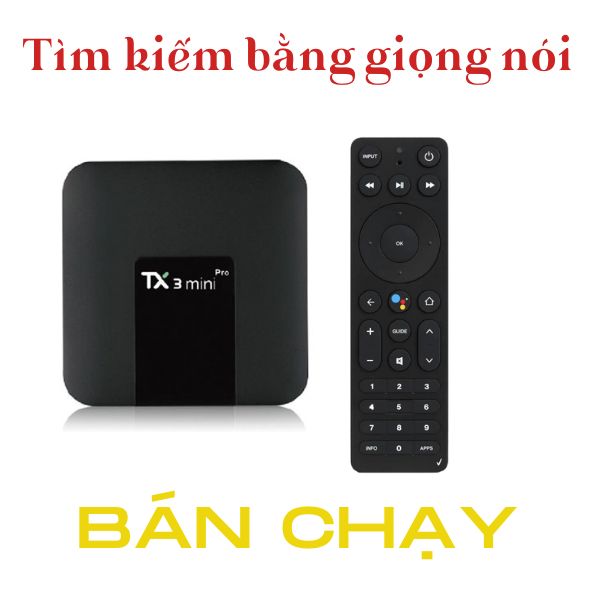 Android TV Box Tanix T3 Pro Android 12 Có Remoter Tìm Kiếm Giọng Nói